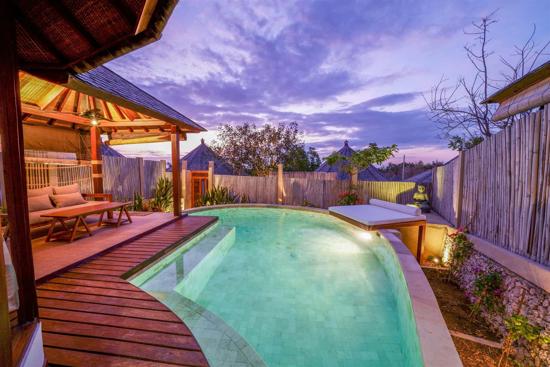 A luxurious villa terrace.